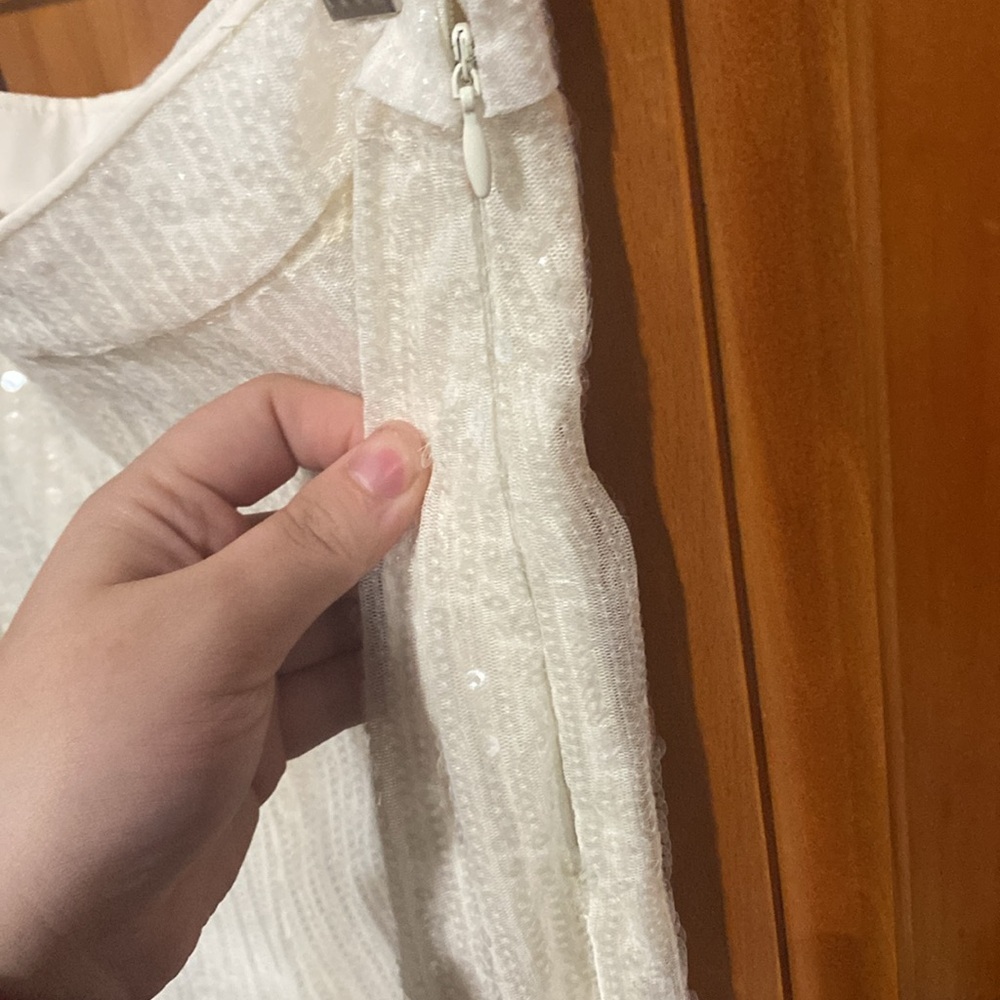 HOUSE OF HARLOW 1960• Size US 6• Sequin Cream Lined Pants - Picture 3 of 7